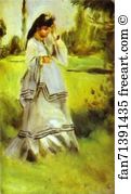In A Park Art Print - Woman In A Park