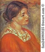 Blouse Art Print - Woman In A Red Blouse