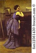 Woman In Blue Art Print - Woman In Blue