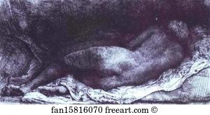 2nd Art Print - Woman Lying Down