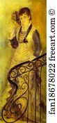 Gerstenberg Scharf Art Print - Woman On A Staircase (Femme Sur Un Escalier)