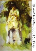 1866 Oil On Canvas The National Gallery Of Art Art Print - Woman Standing By A Tree