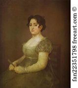Woman With Fans Art Print - Woman With A Fan