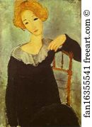 Reading Woman Art Print - Woman With Read Hair