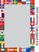 World Flags Art Print - World Flags Icons Frame