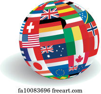World Flags Art Print - World Flags Illustration