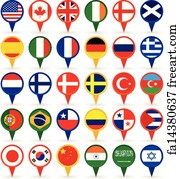 World Flags Art Print - World Flags