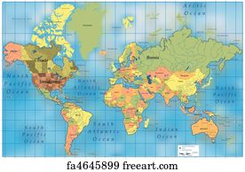 free art print of world map simple world map freeart fa48910