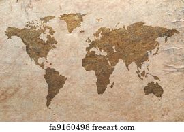 Free art print of Africa map with African typography made of patchwork ...