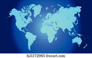 Free art print of World Map. World Map on metal background | FreeArt