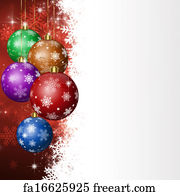 Free art print of Winter background with Christmas balls. Beautiful ...