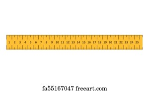 free art print of ruler decimeter scale vector school yellow ruler with decimeter measurement freeart fa70678282