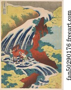 Hokusai Art Print - Yoshitsune Falls