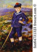 Robert Art Print - Young Boy On The Beach Of Yport (Robert Nunès)