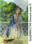 Radishchev Art Print - Young Girl On The Balcony