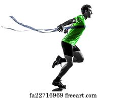 Free Art Print Of Man Runner Sprinter Silhouette One Caucasian Man Running Sprinting Jogging In Silhouette Studio Isolated On White Background Freeart Fa16185741