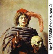 Young Man With A Skull Art Print - Young Man With A Skull (Vanitas)