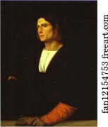 Glove Art Print - Young Man With Cap And Gloves