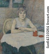 Riz Art Print - Young Woman At A Table, 'poudre De Riz'