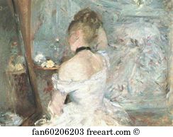 Berthe Morisot Art Print - Young Woman At Her Toilette, From The Back