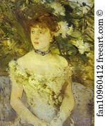 1879 Art Print - Young Woman In An Evening Dress