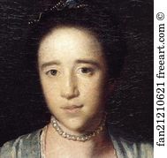 Lean Art Print - Young Woman Leaning On A Ledge. Detail