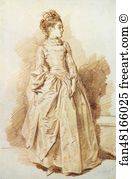 Rosalie Art Print - Young Woman Standing (Rosalie Fragonard)