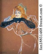 Singing Art Print - Yvette Guilbert Singing "linger, Longer, Loo"