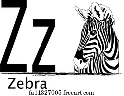 Free art print of Flashcard letter Z is for zebra. Flashcard letter Z ...